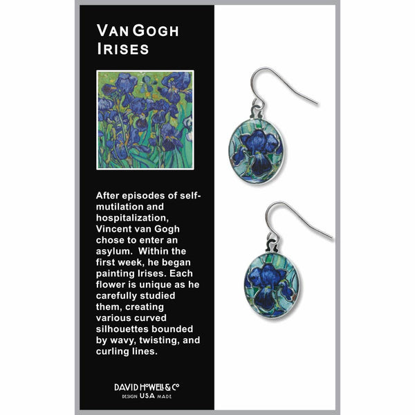 Van Gogh Irises Earrings, MADE in USA