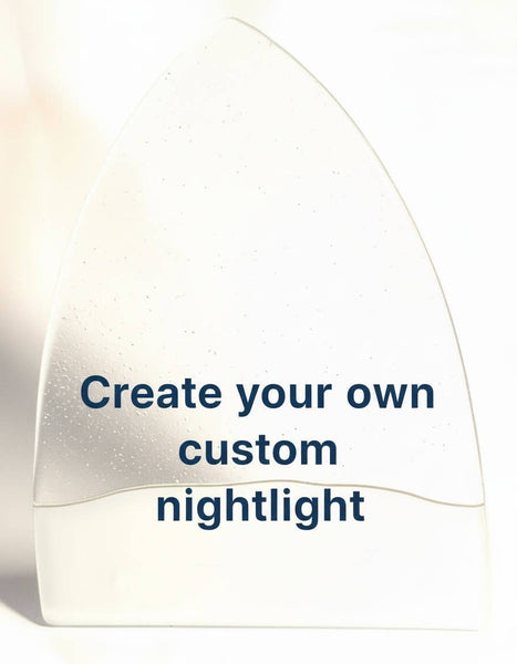 Blue Glass Raincross Night light