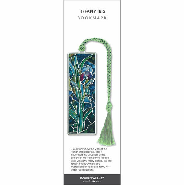 Tiffany Iris Metal Bookmark, MADE in USA