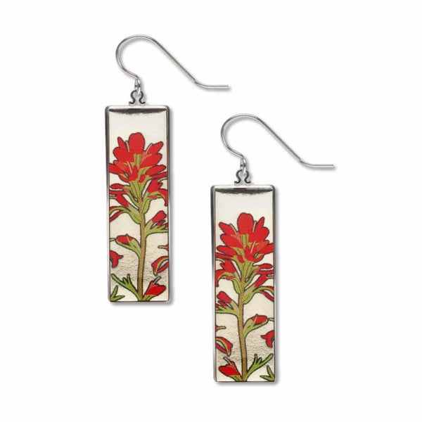 Indian Paintbrush Earrings, MADE in USA