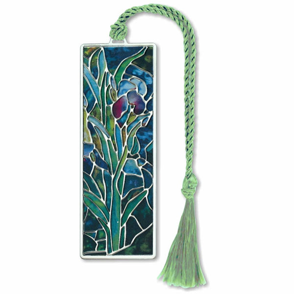 Tiffany Iris Metal Bookmark, MADE in USA