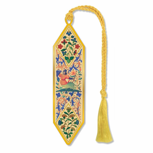 Medieval Illustration Metal Bookmark, Made in USA