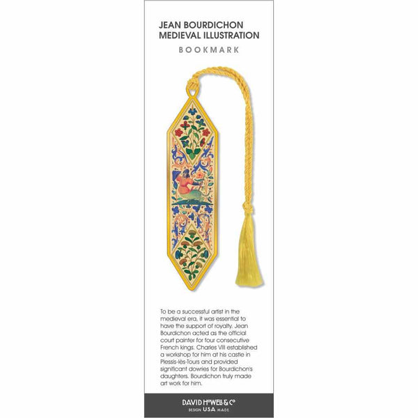 Medieval Illustration Metal Bookmark, Made in USA