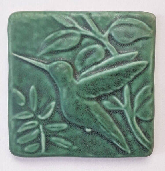 Hovering Hummingbird Art Tile 4x4"