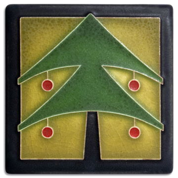 4x4 Christmas Tree Green - Motawi Tileworks