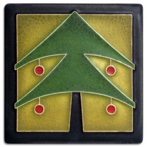 4x4 Christmas Tree Green - Motawi Tileworks