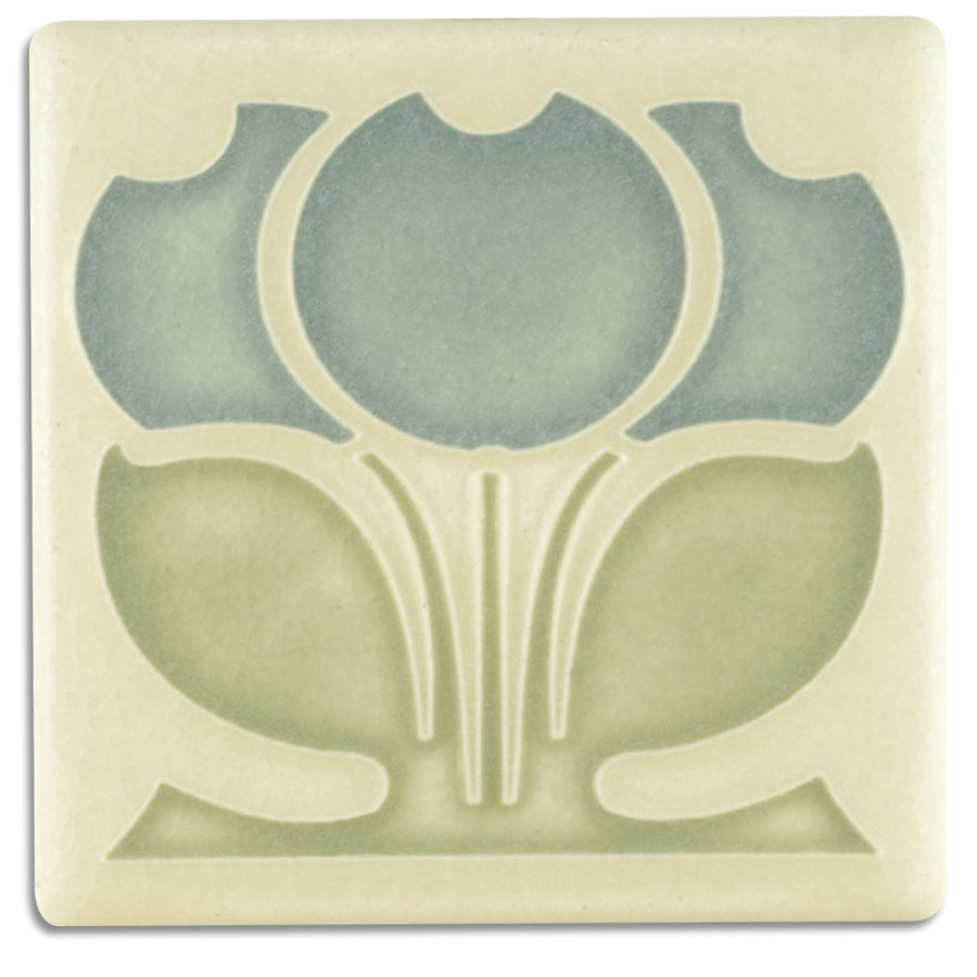 4x4 Flower Buds - Grey Blue