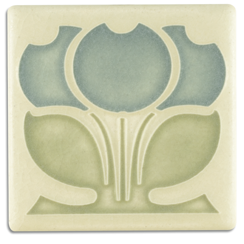 4x4 Flower Buds - Grey Blue
