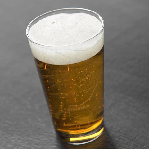 Riverside CA Map Pint Glass