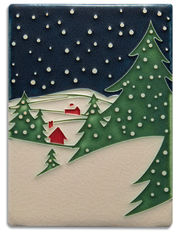 6x8 Snowy Night - Midnight