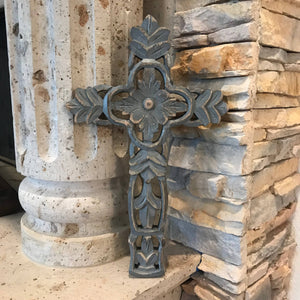 San Miguel Hand Carved Mango Wood Wall Cross