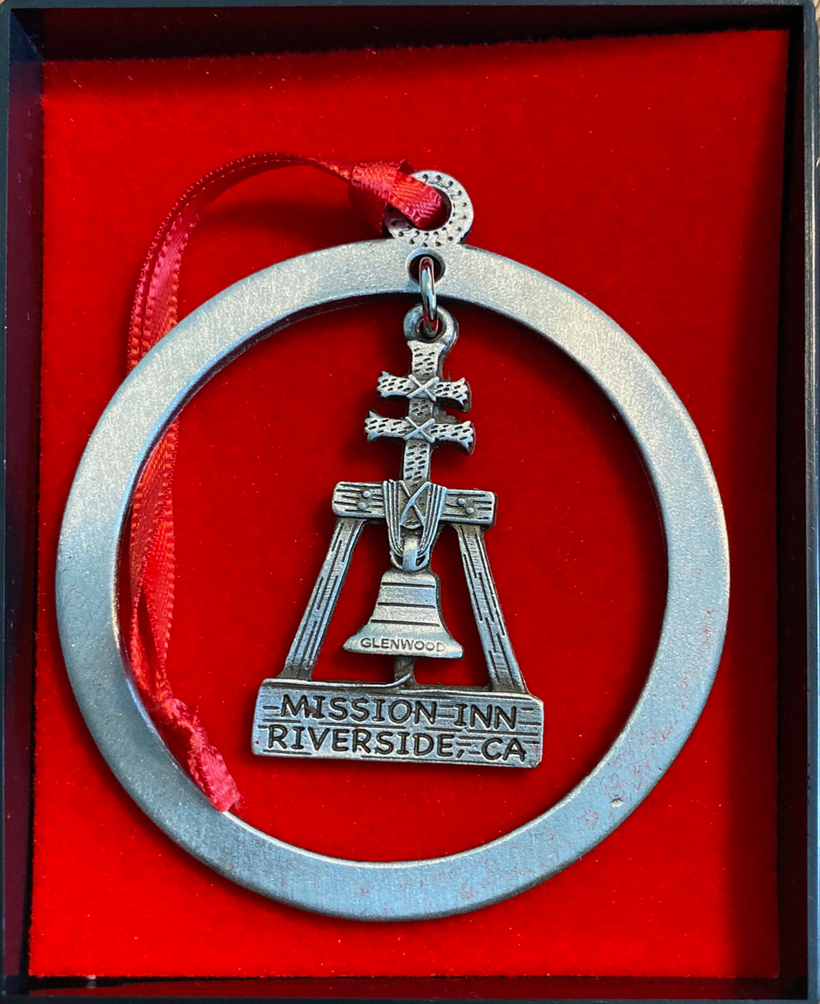 Mission Inn Pewter Raincross Christmas Ornament