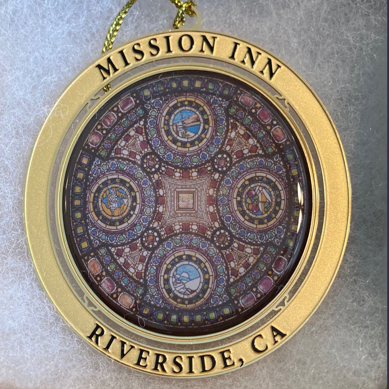 Mission Inn Tiffany Window Christmas Ornament