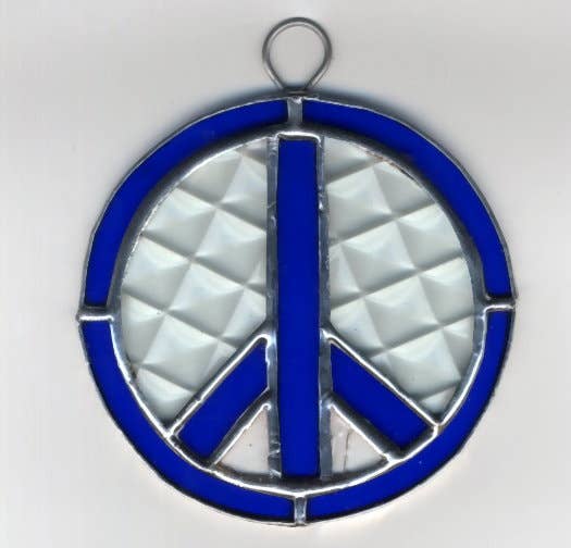 Window pane Peace Sign 3.5 in