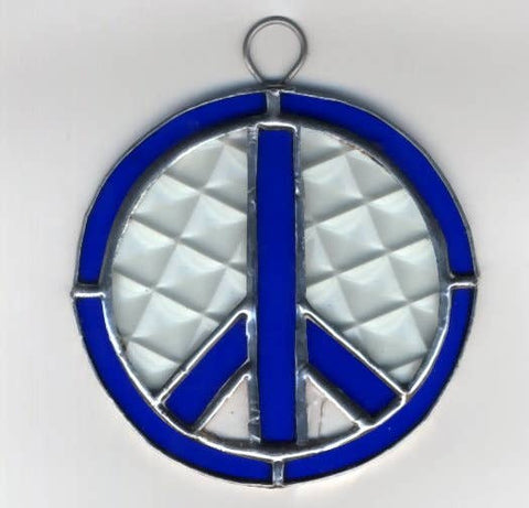 Window pane Peace Sign 3.5 in