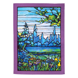 Modgy Cotton Tea Towel-Louis C. Tiffany Iris Landscape
