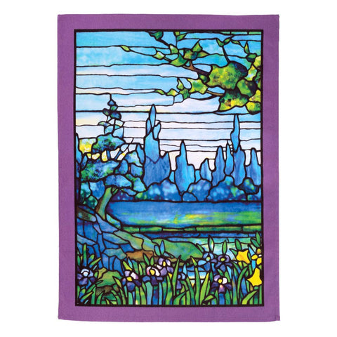Modgy Cotton Tea Towel-Louis C. Tiffany Iris Landscape