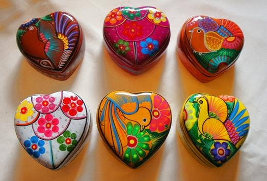 Ceramic Heart Box  @3.5-4.5in