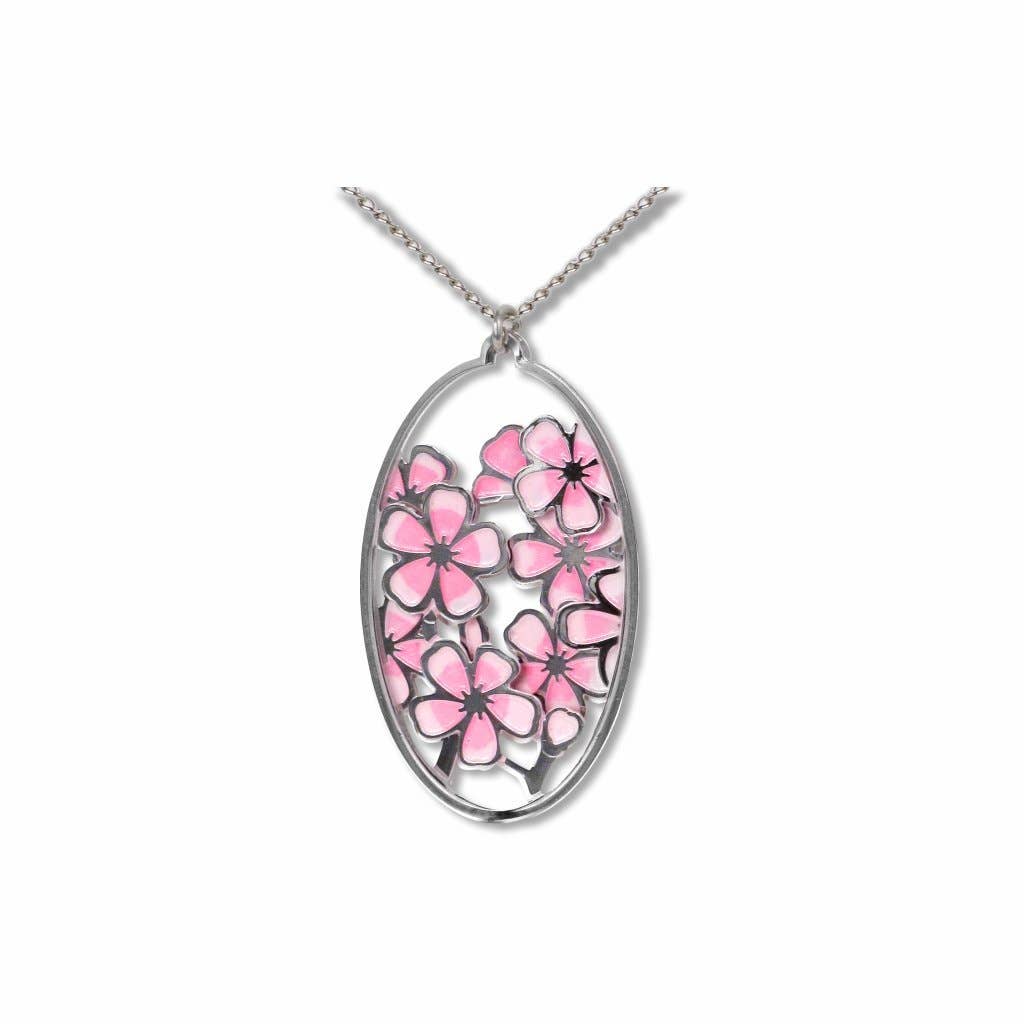 Cherry Blossom - Light Pink Enamel - Bright Pink Enamel