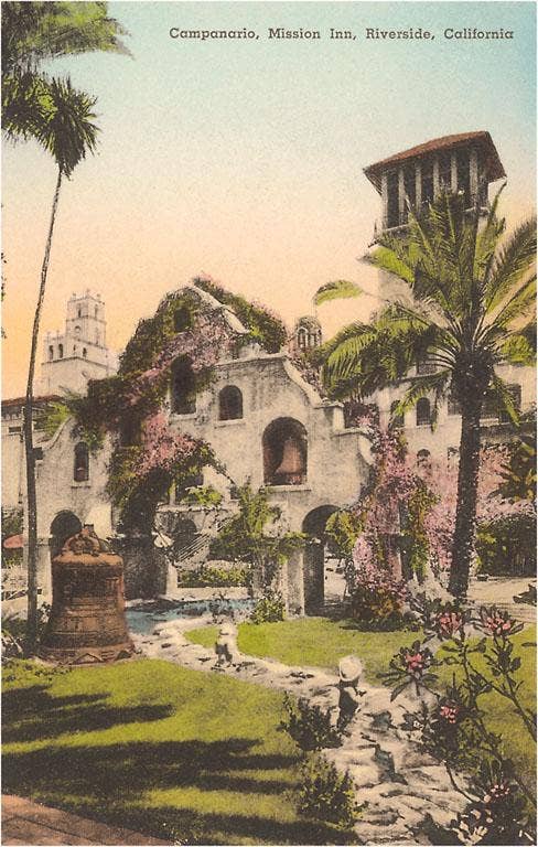 CA-1436 Campanario, Mission Inn, Riverside - Vintage Image, Magnet