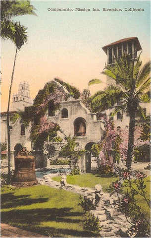 CA-1436 Campanario, Mission Inn, Riverside - Vintage Image, Magnet