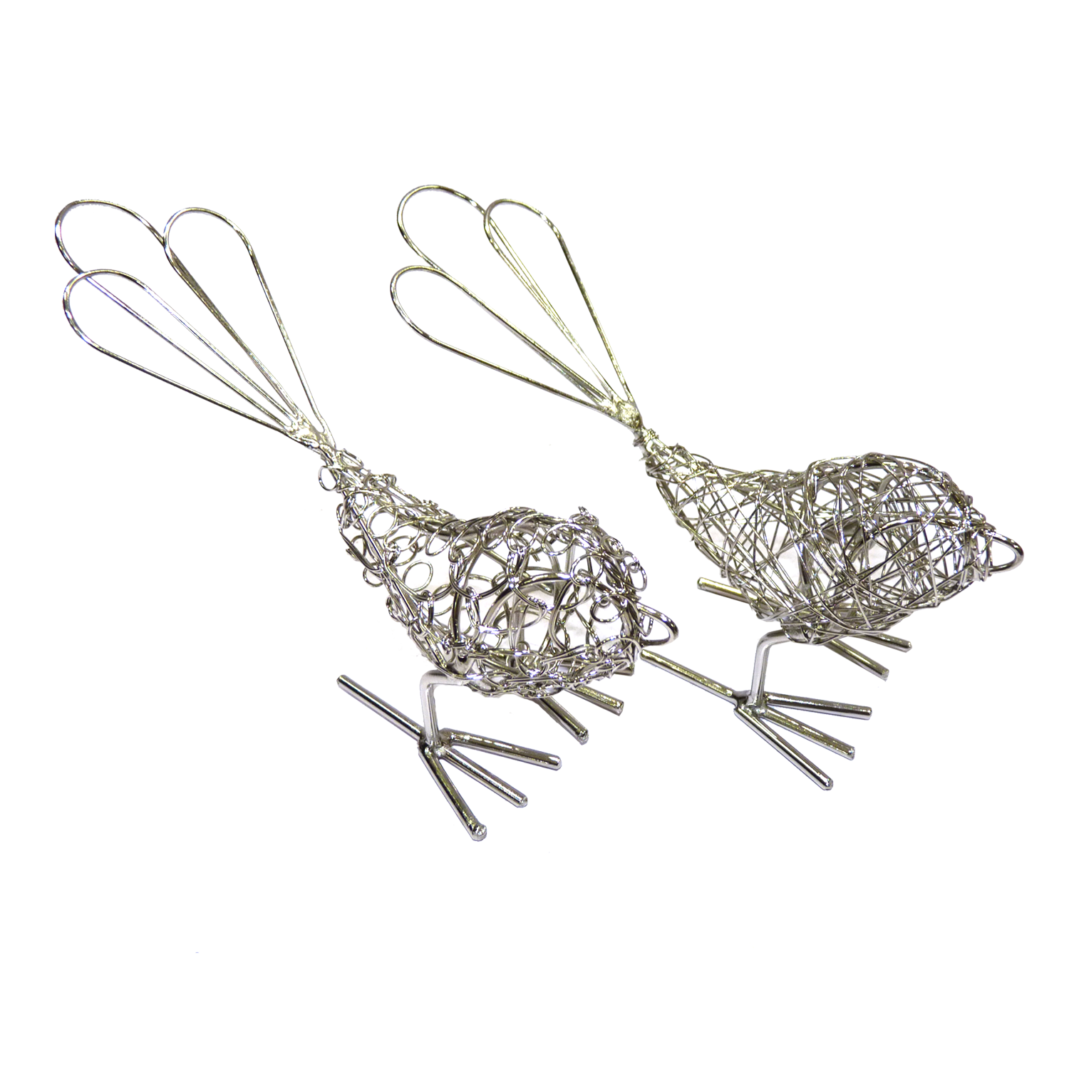 Mini Silver Wrapped Wire Bird
