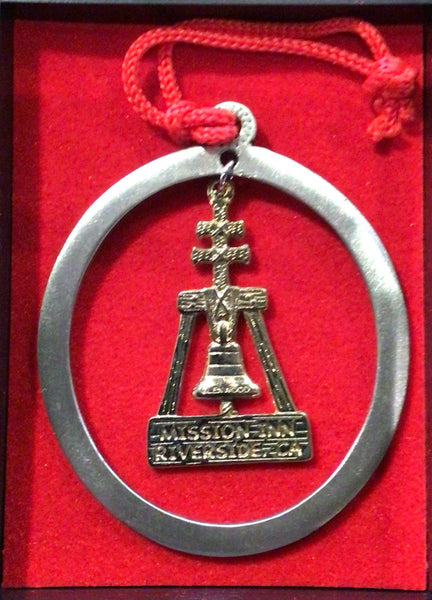 Mission Inn Pewter Raincross Christmas Ornament